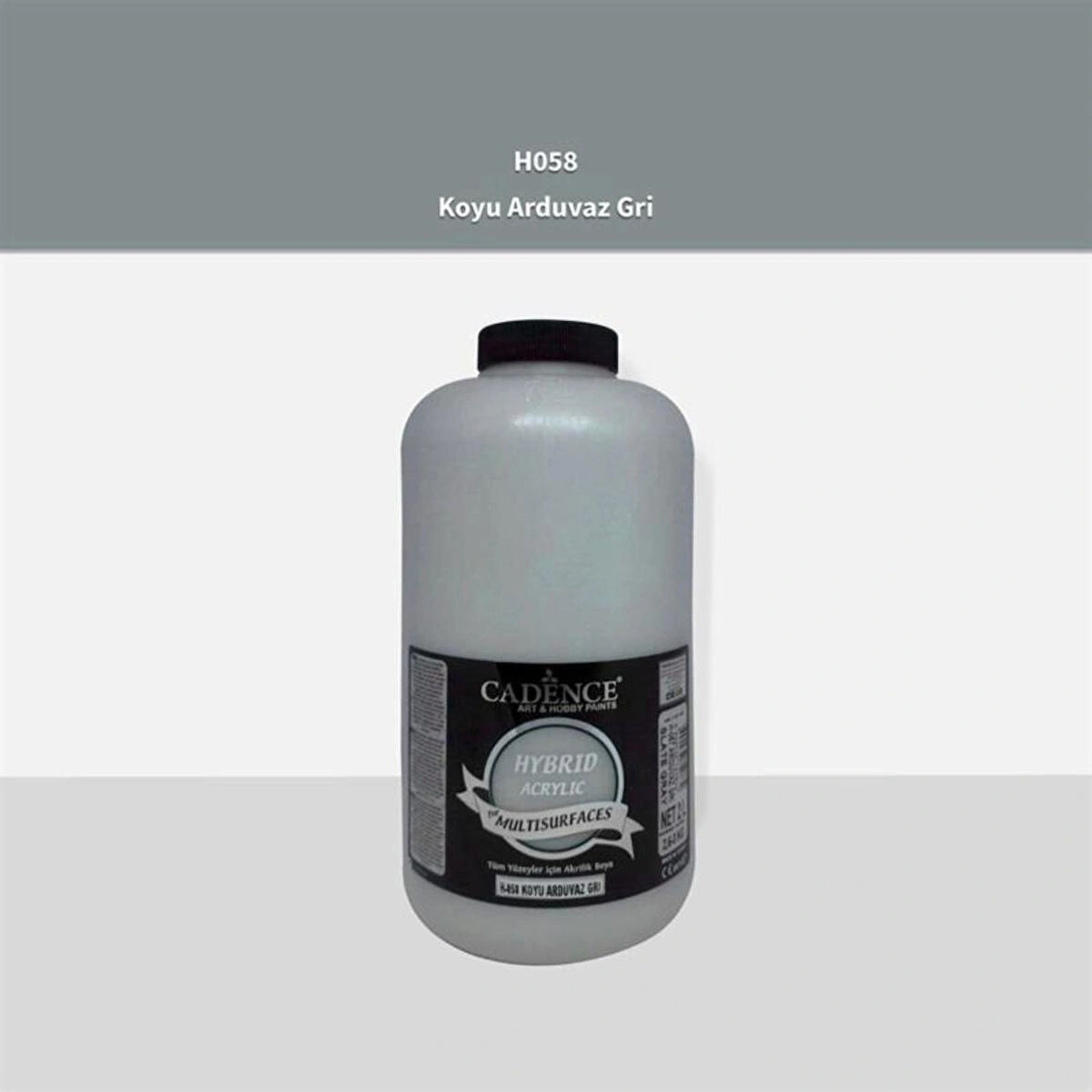 HYBRID AKR. MULTISURFACES H-058 KOYU ARDUVAZ GRİ 2000ML