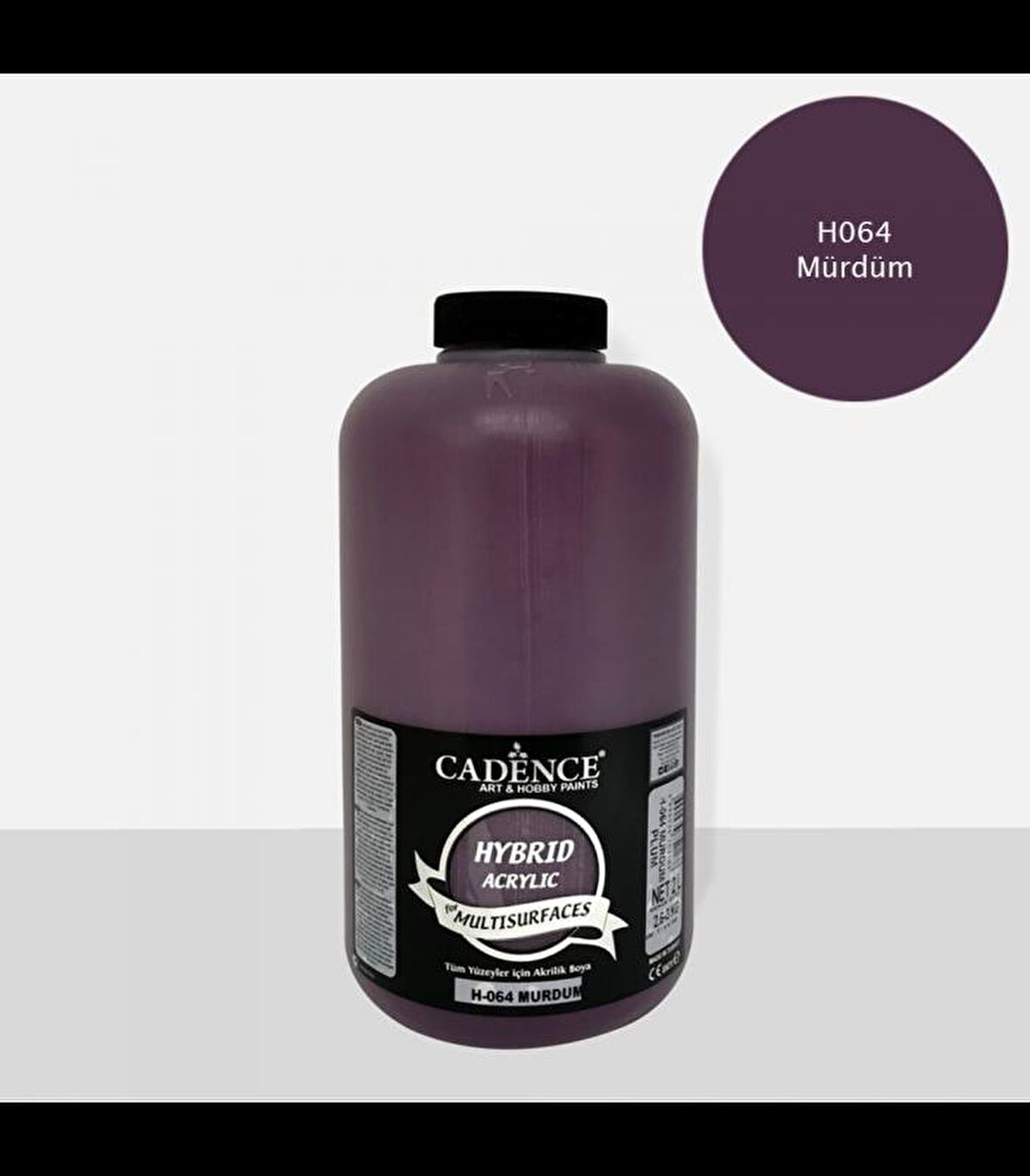 Cadence Hybrid Multisurfaces Akrilik Boya 2000ml H064 Mürdüm