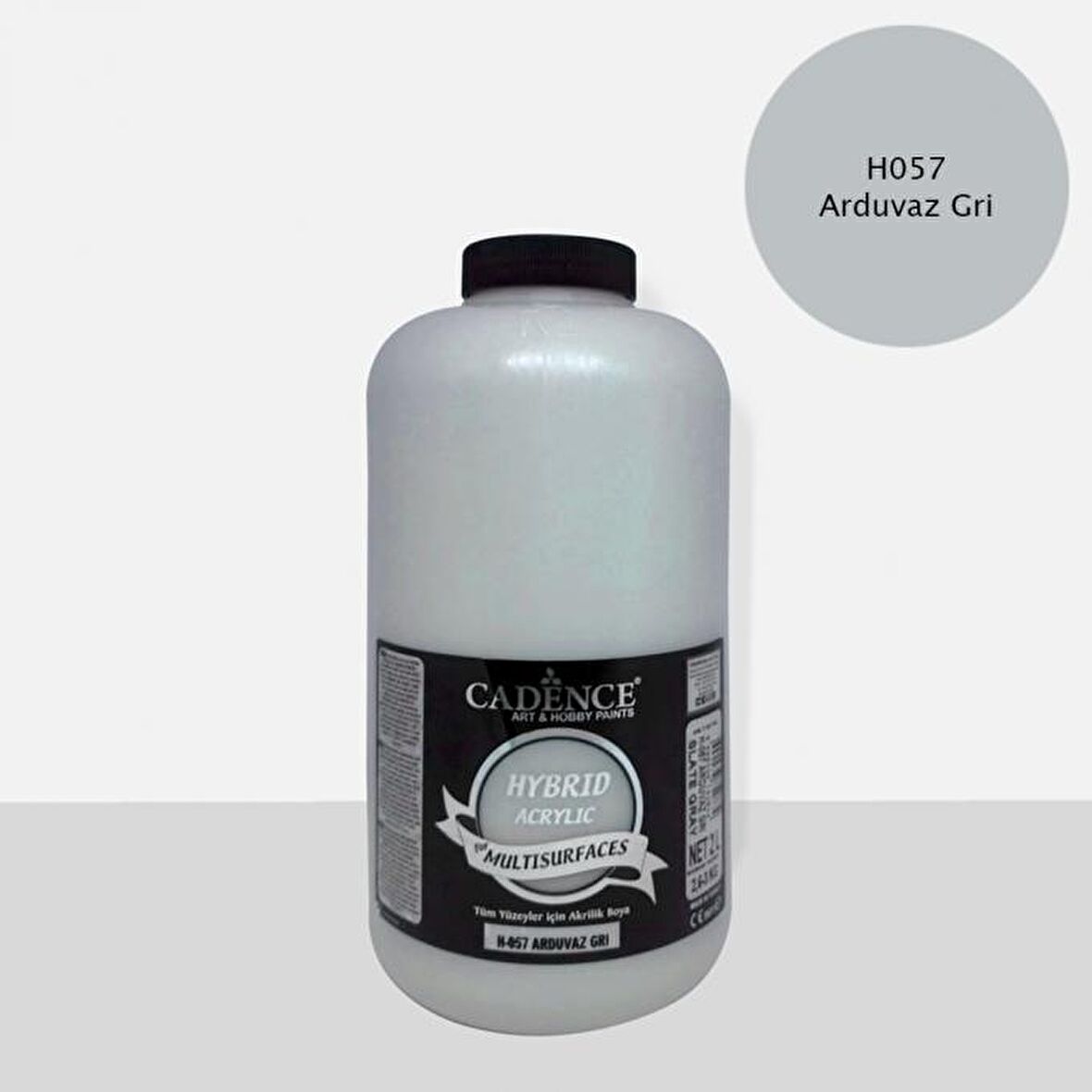 Cadence Hybrid Multisurfaces Akrilik Boya 2000ml H057 Arduvaz Gri