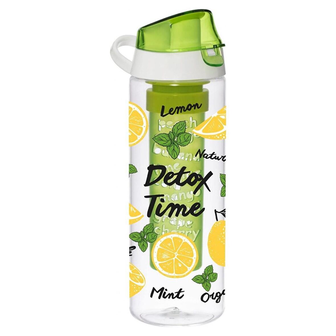 Herevin Tropic Limon Baskılı İNfuserli Detox Matara - Como Kapak