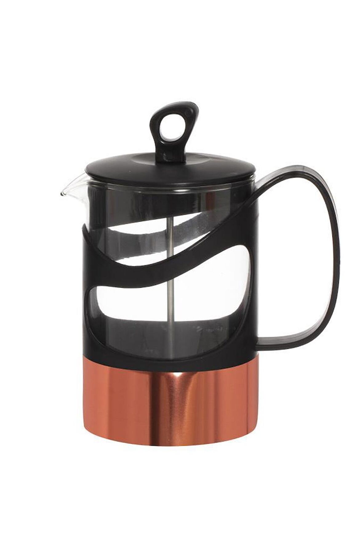 600 cc Desenli French Press-Bakır Desenli