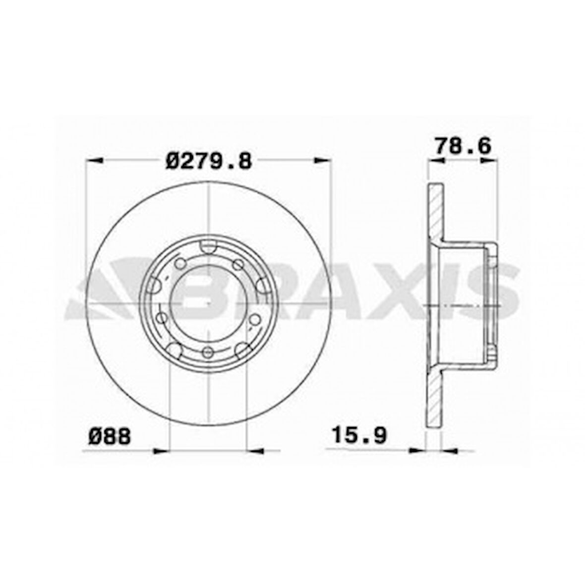 Mercedes On Fren Disk Aynası Mercedes Transporter 2.3d - Braxıs Ad1028