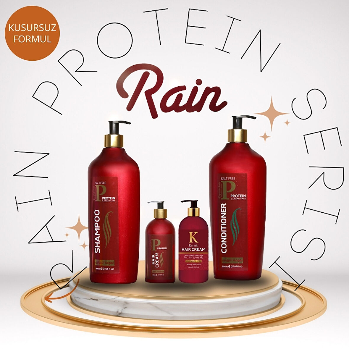 Rain Protein Serisi: Saçlarınızı Güçlendiren 4 lü Bakım Seti