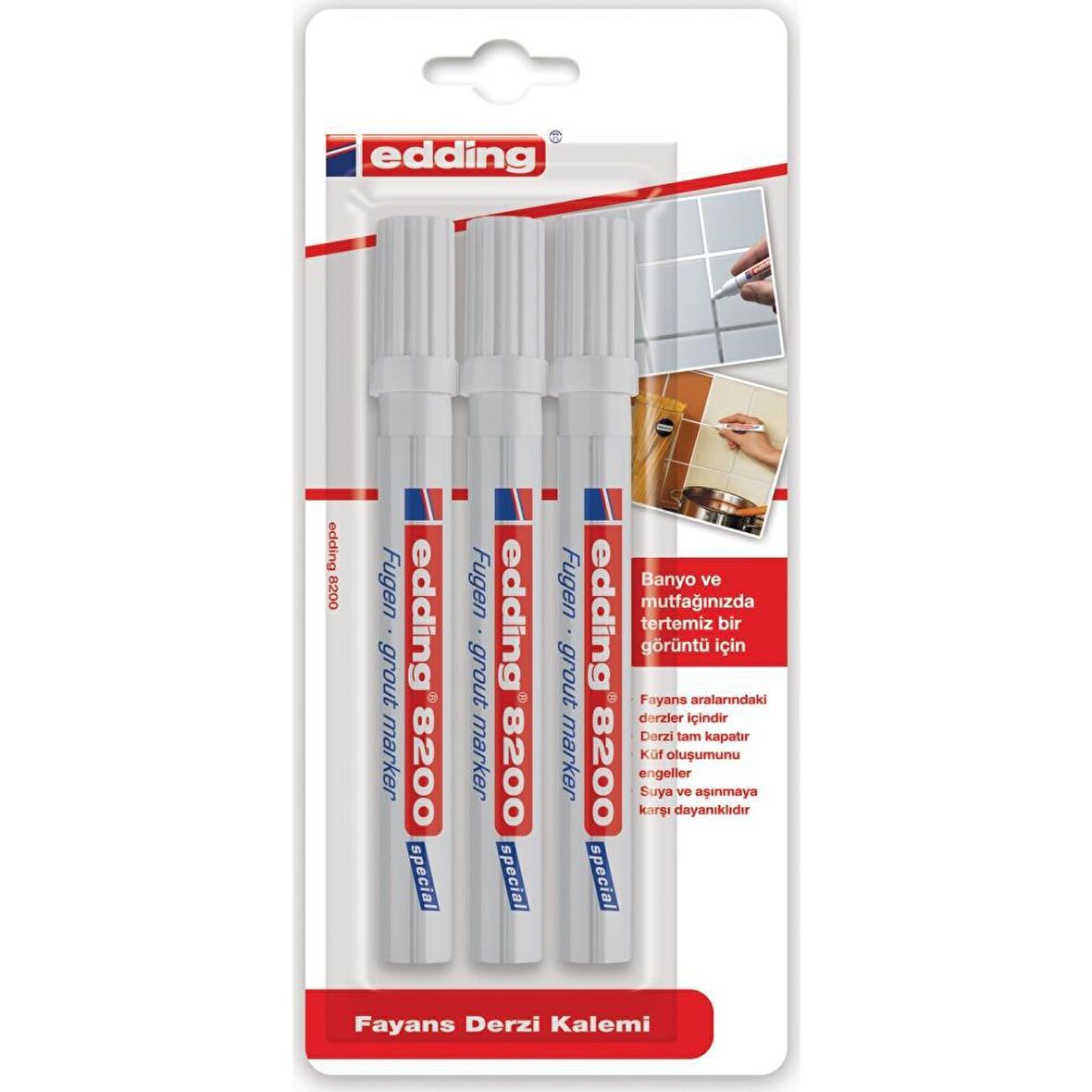 Edding Fayans Klm.3 Lü Beyaz