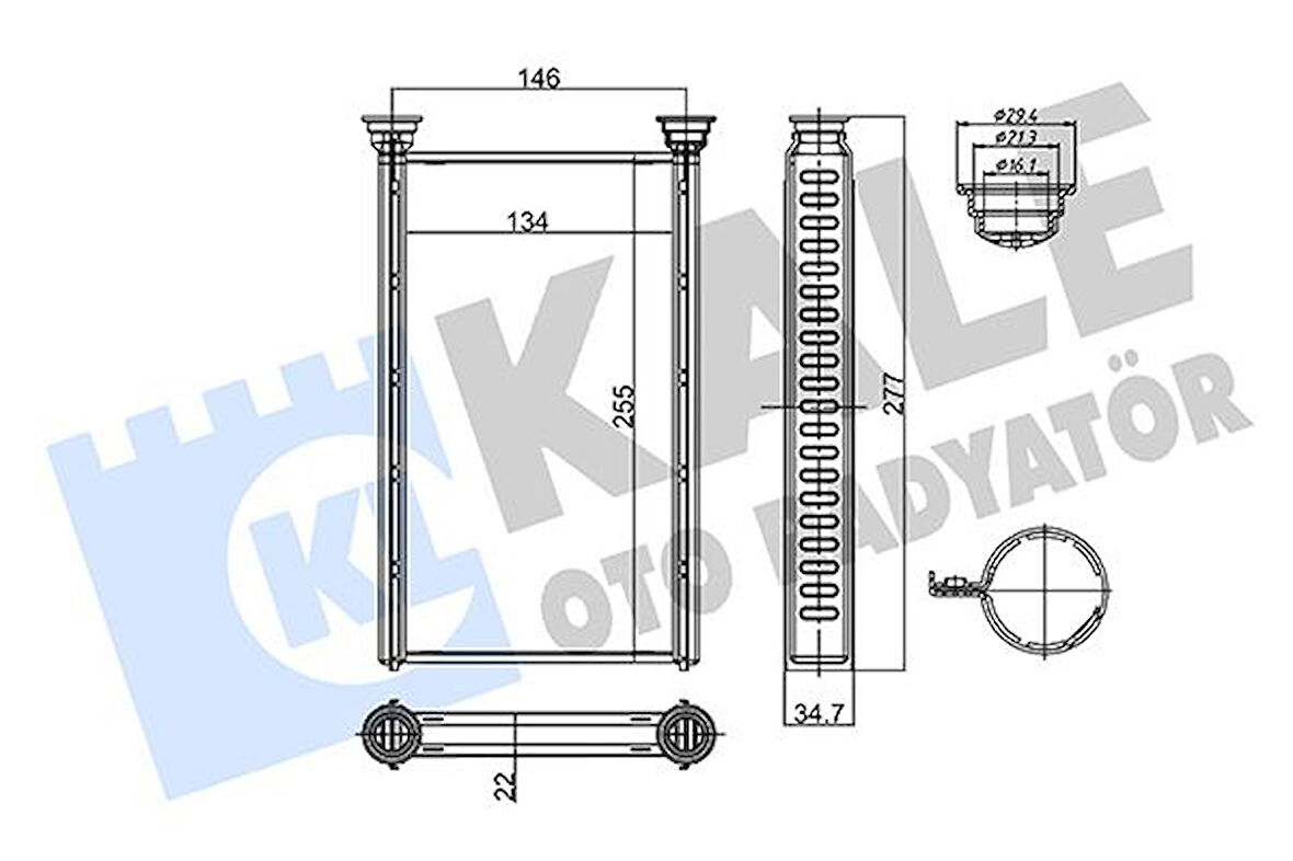 Bmw Kalorıfer Radyatoru Bmw B47 N47 F20 F30 F32 F33 F36 F34 F21 F22 F23 - Kale 356130