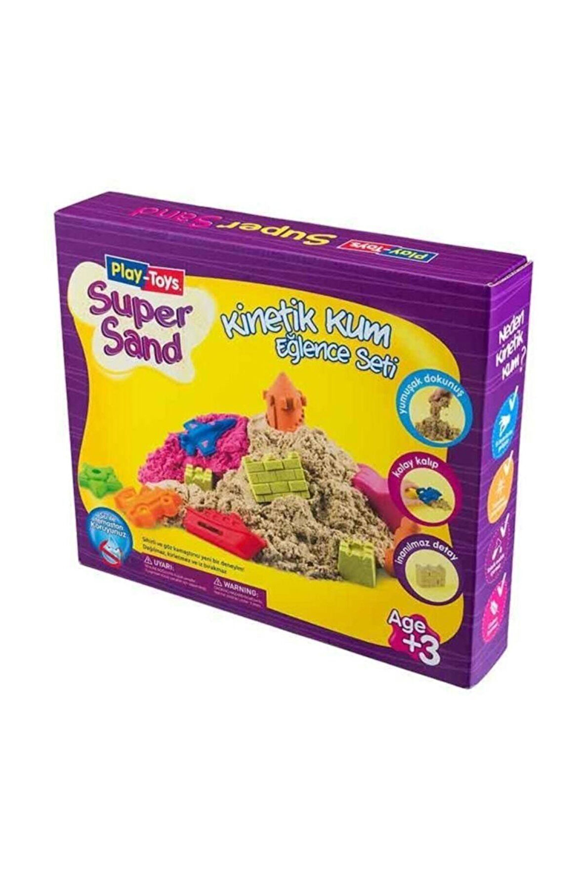 Play-toys Kinetik Kum Eğlence Seti Super Sand 500 gr 6 Kalıp