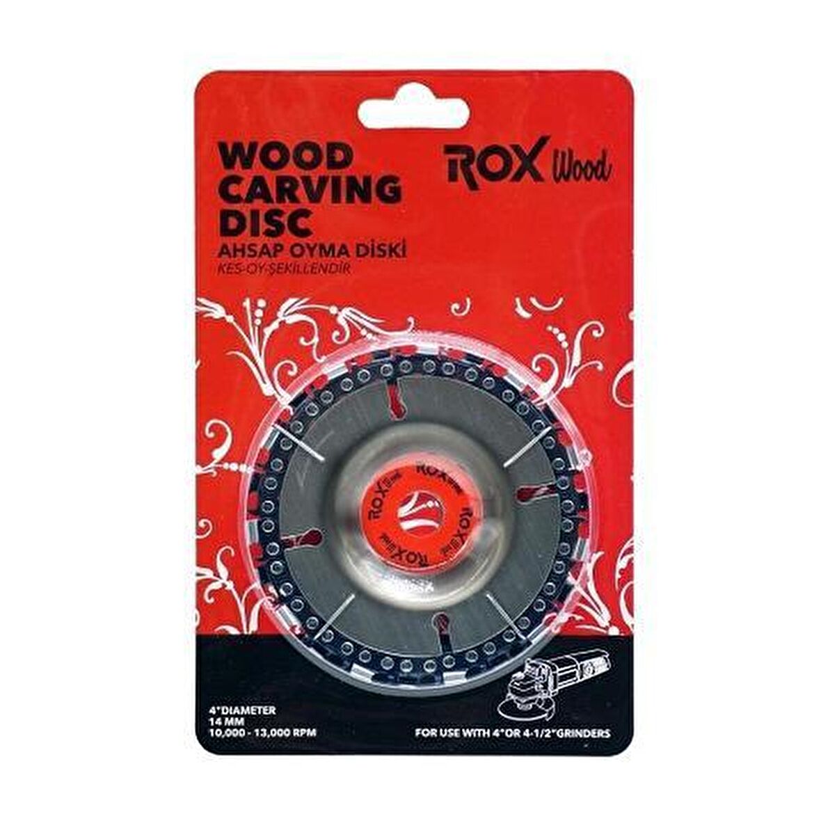 Rox Wood Carving Disc Ahşap İşleme Oyma Diski 102 mm 22 Diş