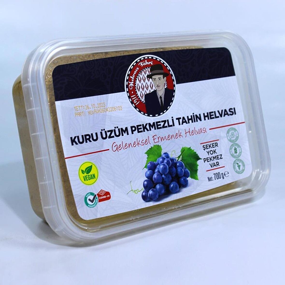 Şekersiz Kuru Üzüm Pekmezli Ermenek Helvası 700 g Vegan Glutensiz