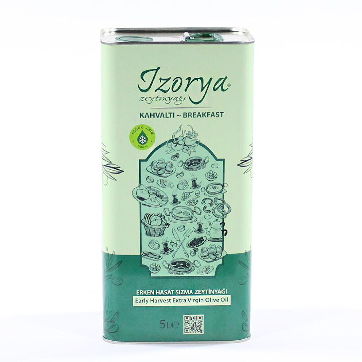 izorya Kahvaltı Soğuk Sıkım Erken Hasat Mut Zeytinyağı 5L