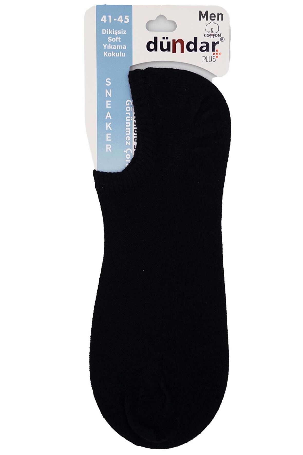 PLUS ERKEK SNEAKER DİKİŞSİZ SİYAH 6'LI 5558