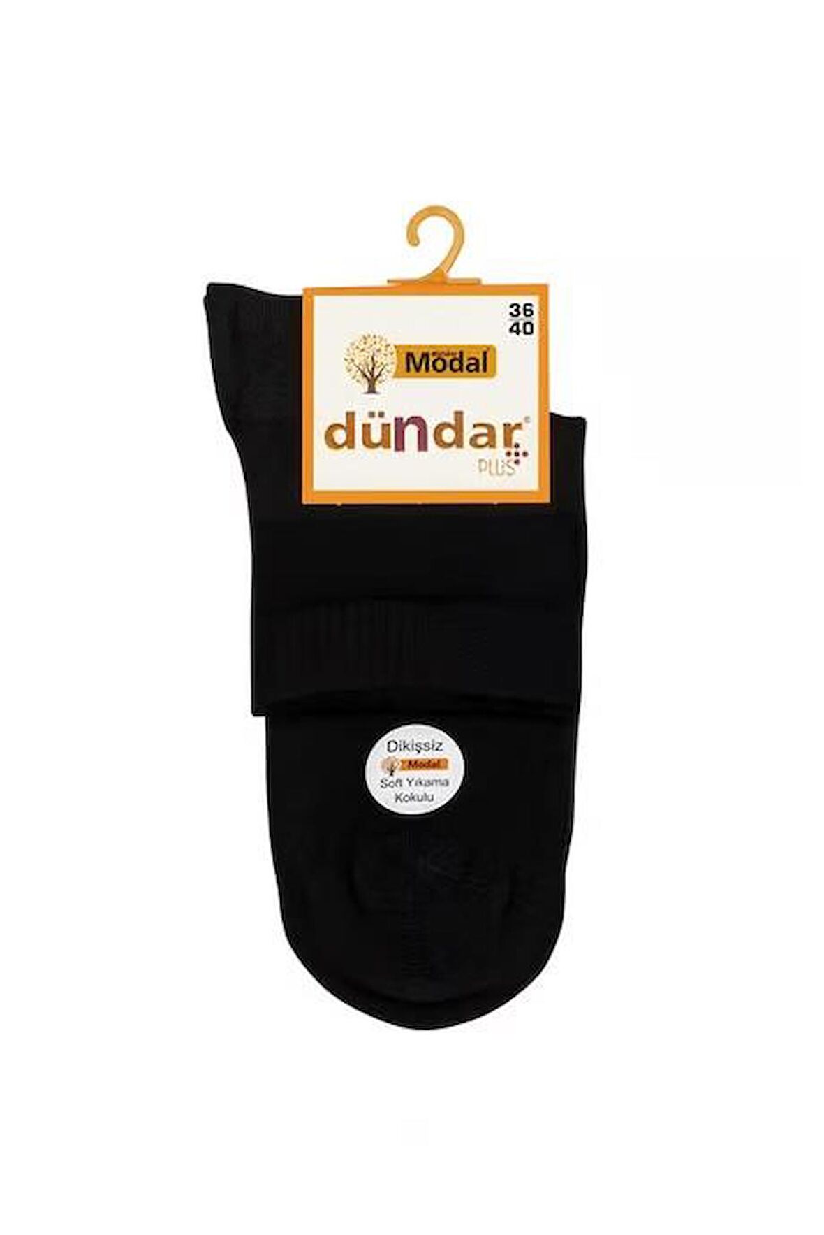 PLUS KADIN MODAL (KOKU YAPMAYAN) KONÇ PATİK SİYAH 12'Lİ 6937