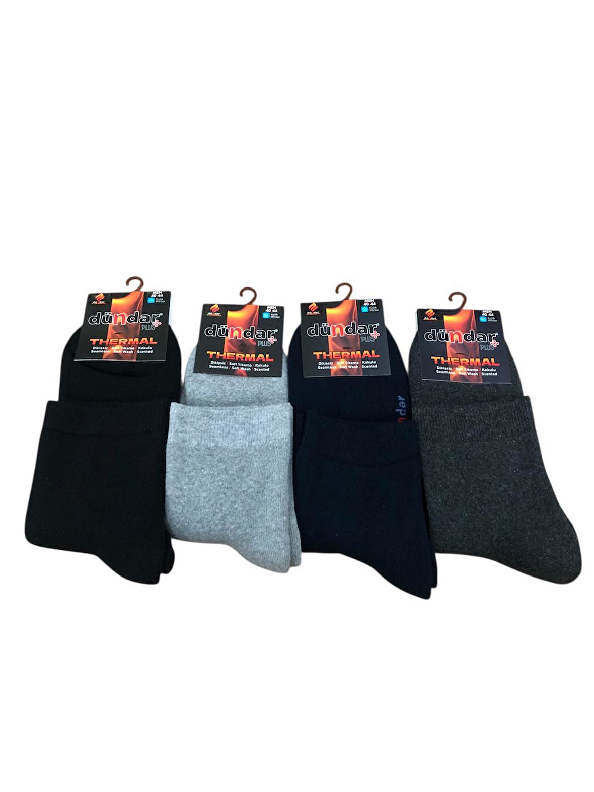 4 Lü Dündar Erkek Termal Havlu Kışlık Dikişsiz Konç Patik Çorap 40 - 44 No
