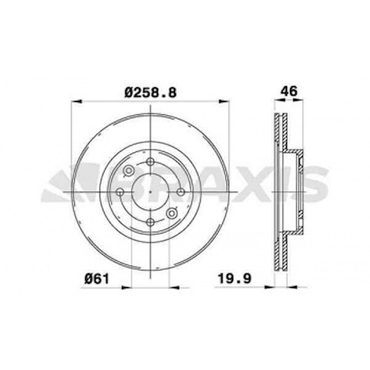 Renault On Fren Disk Aynası Havalı Espace 2.0 / 2.0i / 2.1 / 2.1td 86 91 R25 2.0 / 2.1d / 2.1td / 2.2 84 92 - Braxıs Ae0441