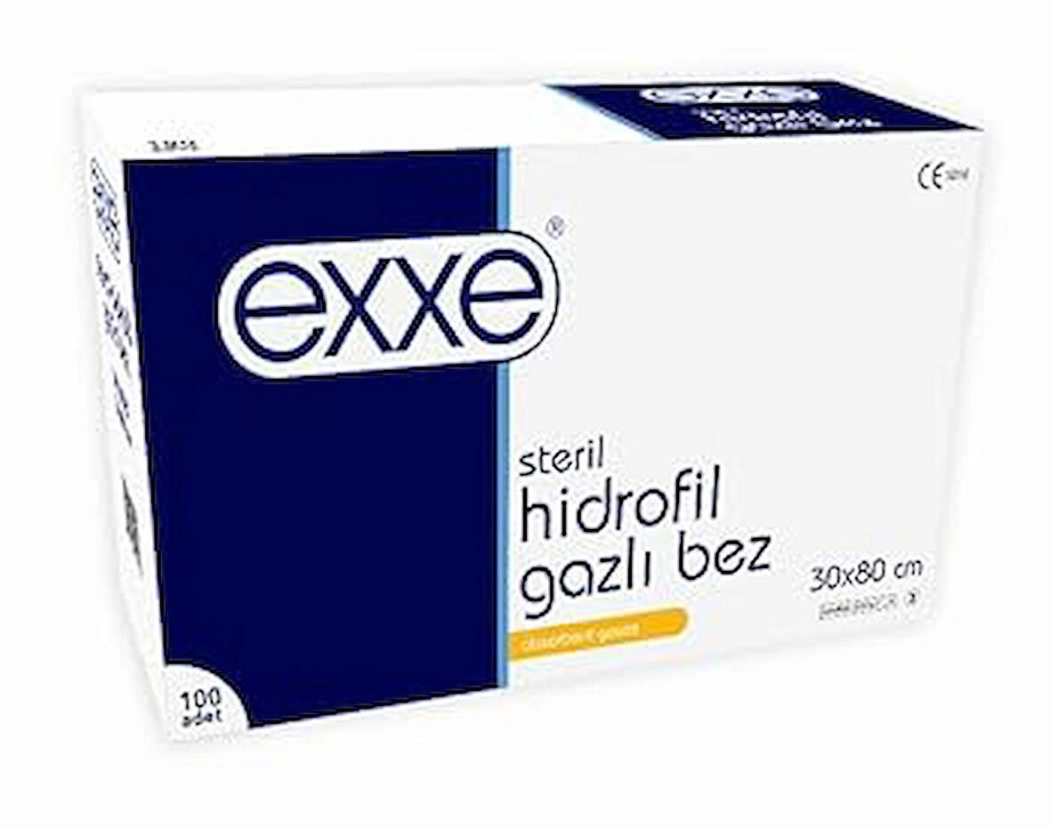 Exxe Gazlı Bez 30 cm x 80 cm (2 Parça 30x40) X 100 Adet