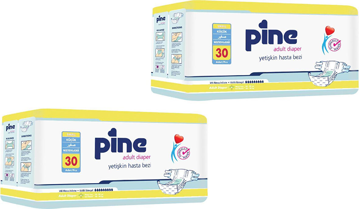  Pine Yetişkin Hasta Bezi  60 Adet  Small 30-50 kg