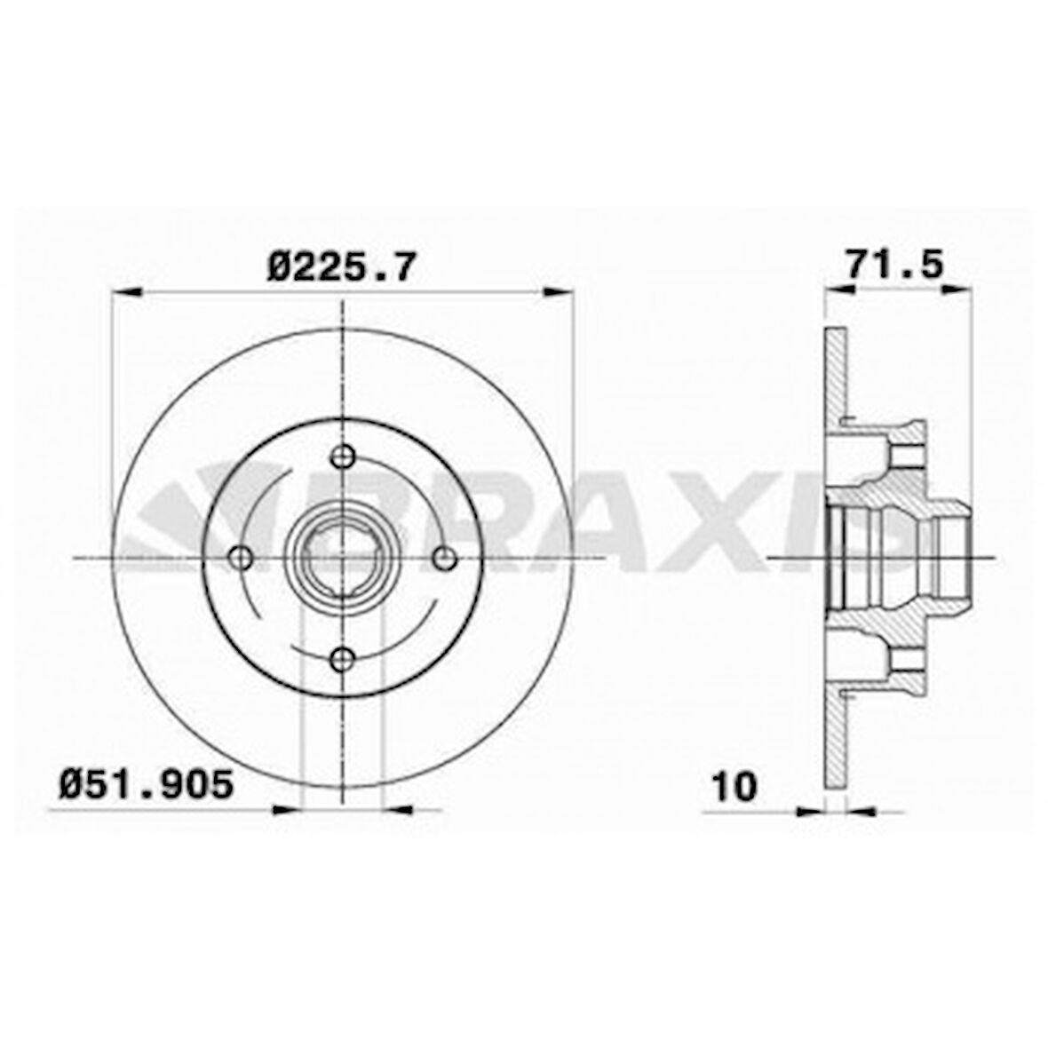 Renault Arka Fren Disk Aynası Clio I II Megane I R19 1.4 / 1.6 / 1.8 / 1.9 / 2.0 - Braxıs Ad1014
