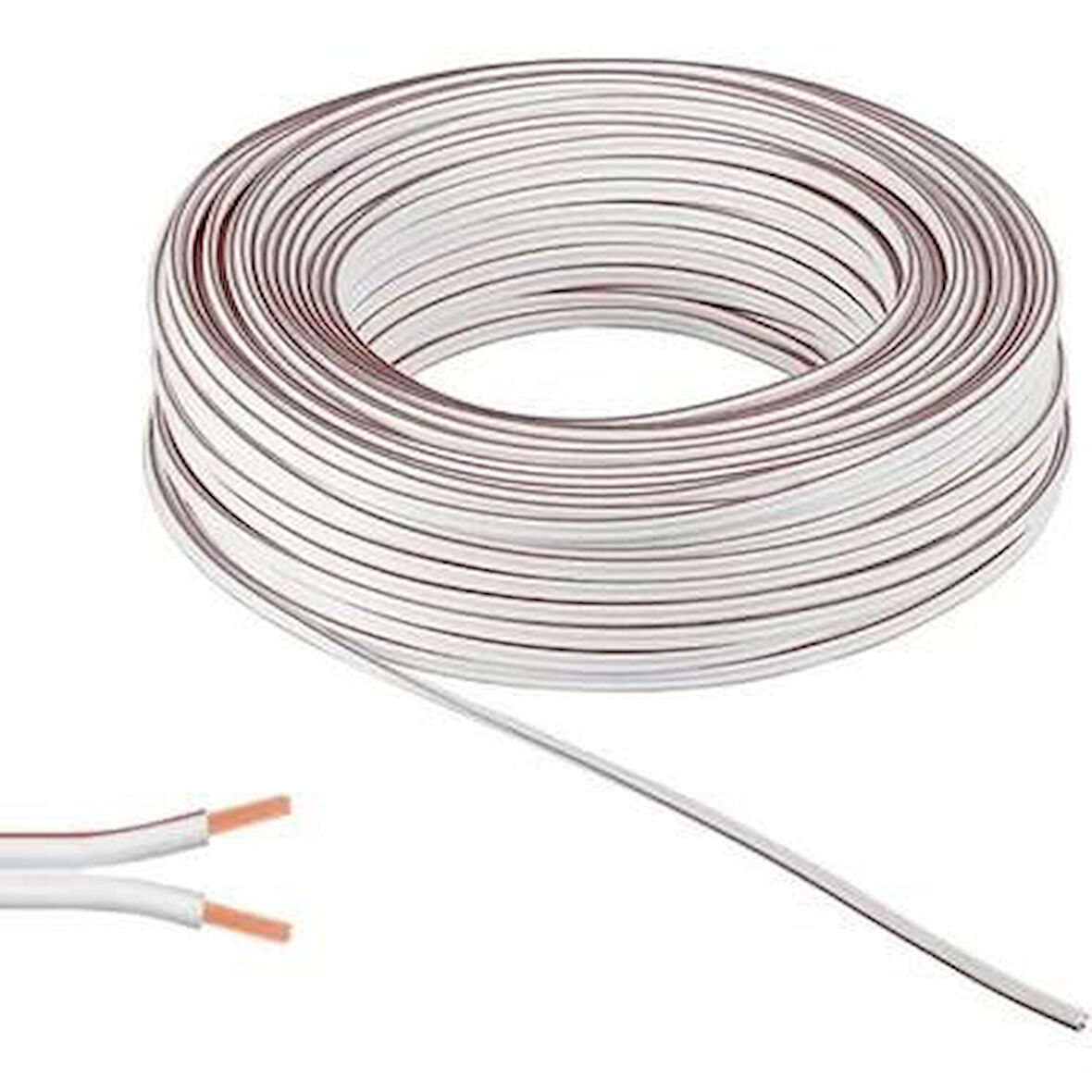 KORDON 2*0,75 BEYAZ KODLU YASSI KABLO