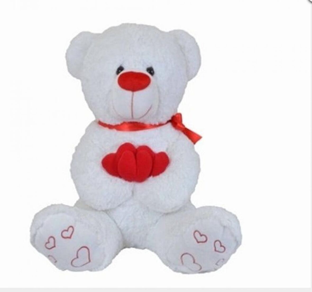 100 Cm Peluş Ayı - Beyaz Renk 