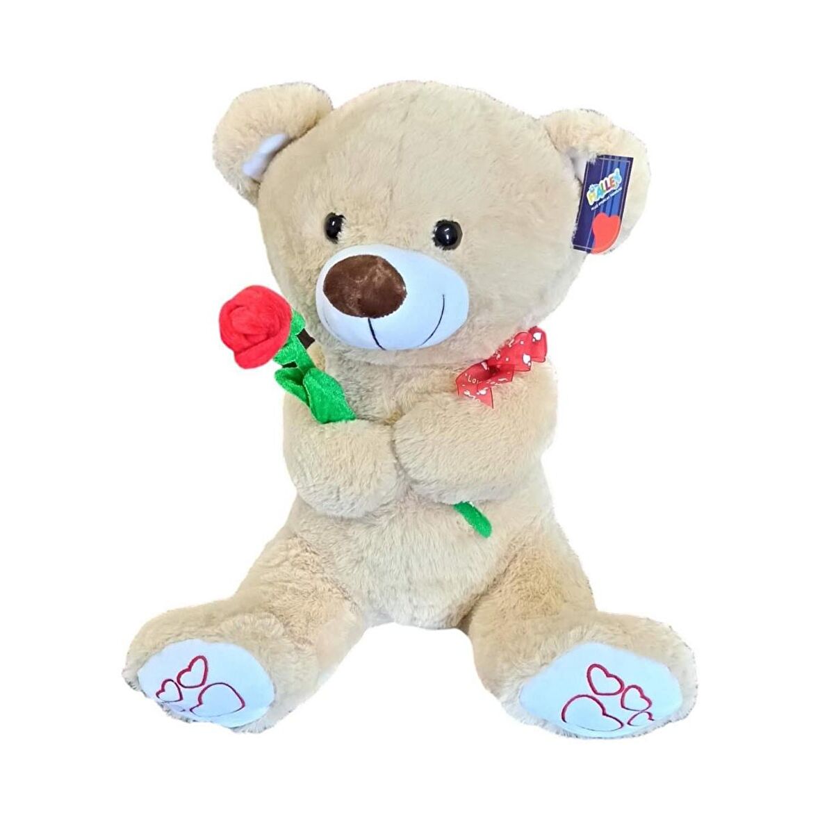 Peluş Gül Tutan Ayı 50 cm.