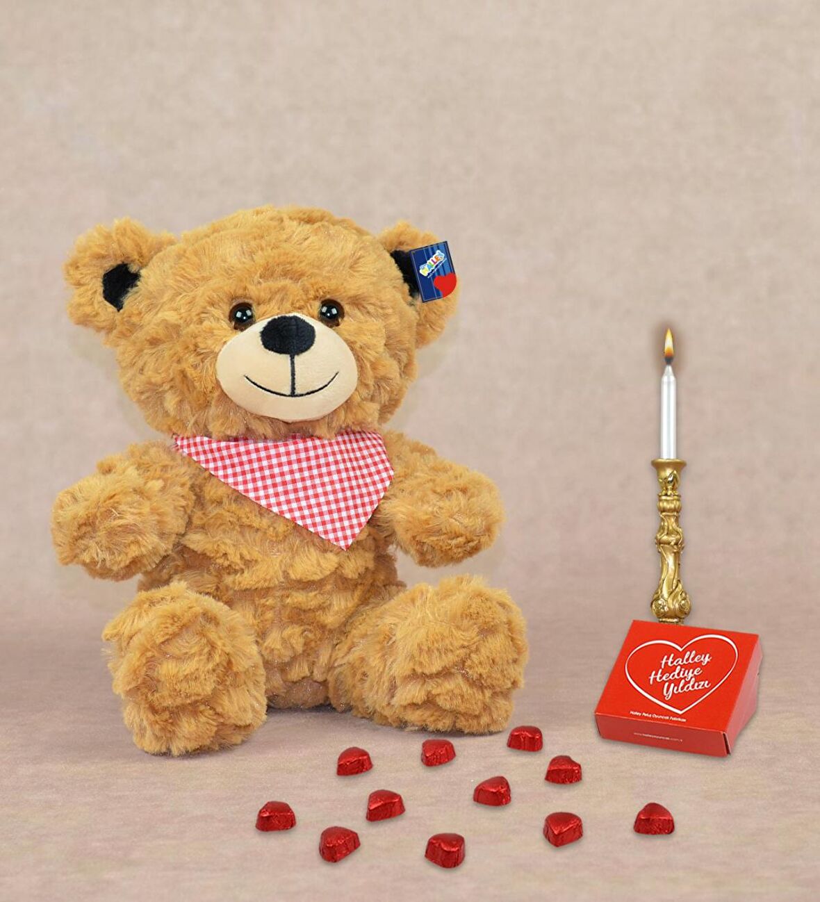 Halley 20 Cm Fularlı Atkılı Ayı