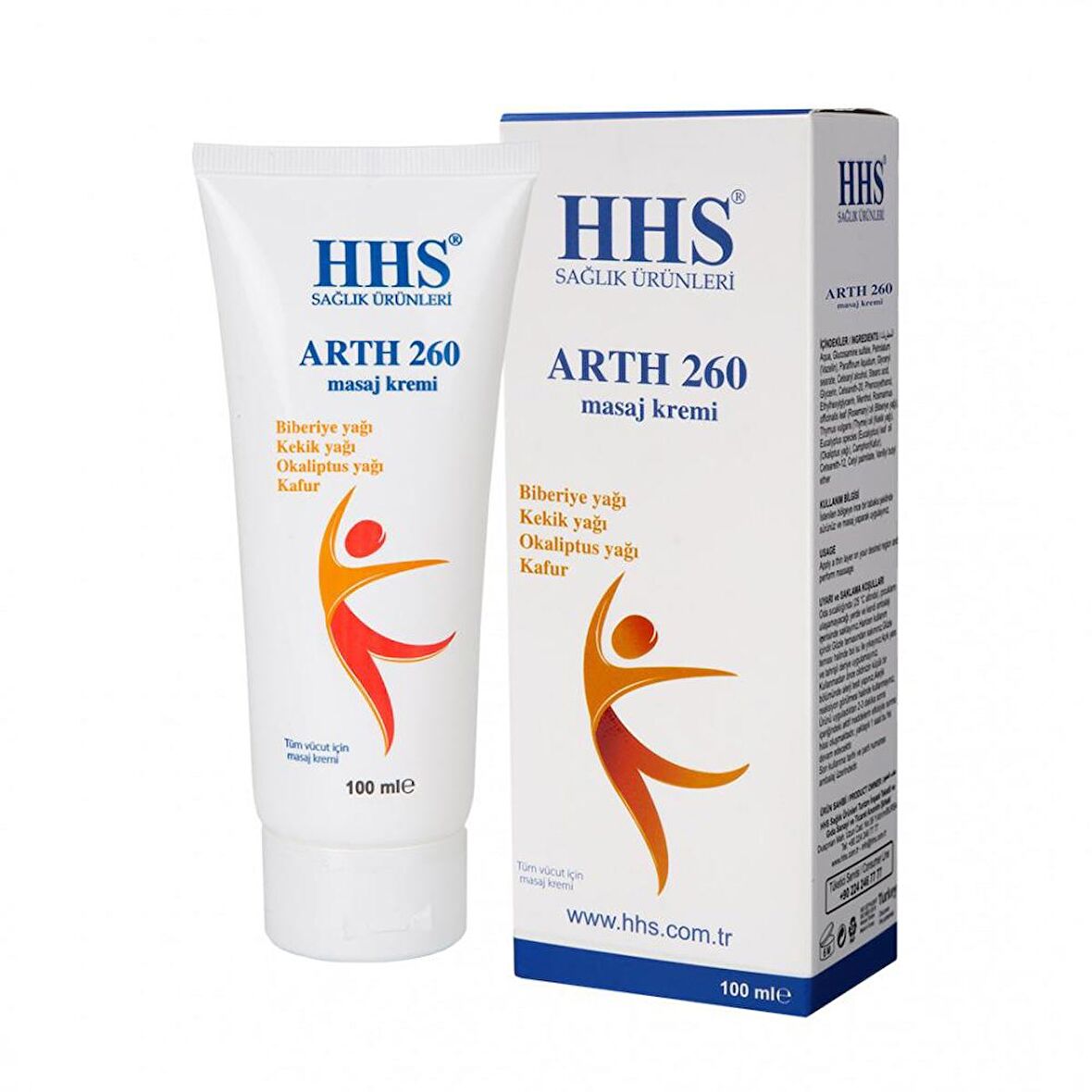 HHS ARTH260 Glukozamin Isıtıcılı Masaj Kremi Biberiye Kafur 100ML 