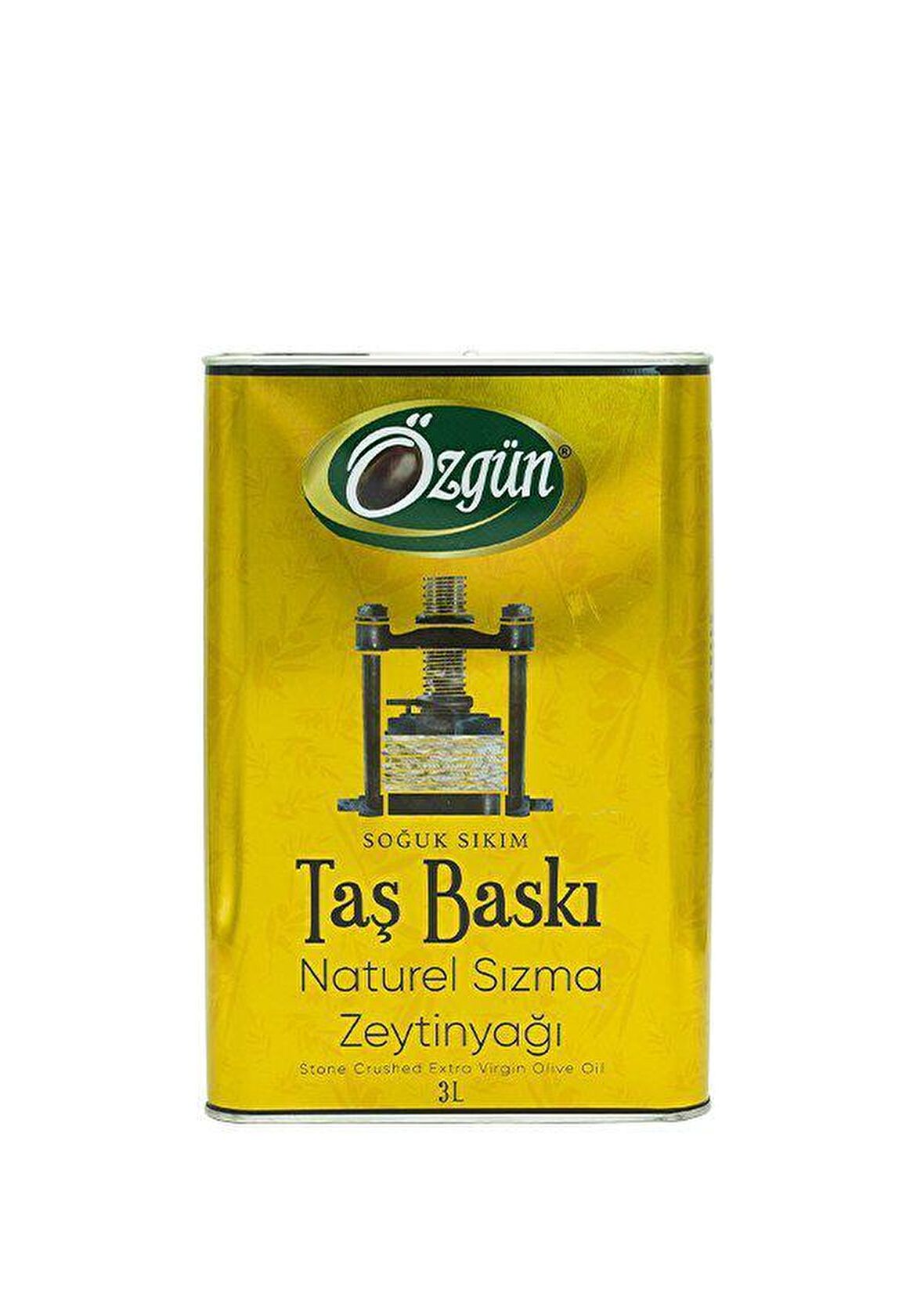 Özgün Zeytin Ve Zeytin Yağı Taş Baskı Sızma Zeytinyağı 3 lt Teneke 