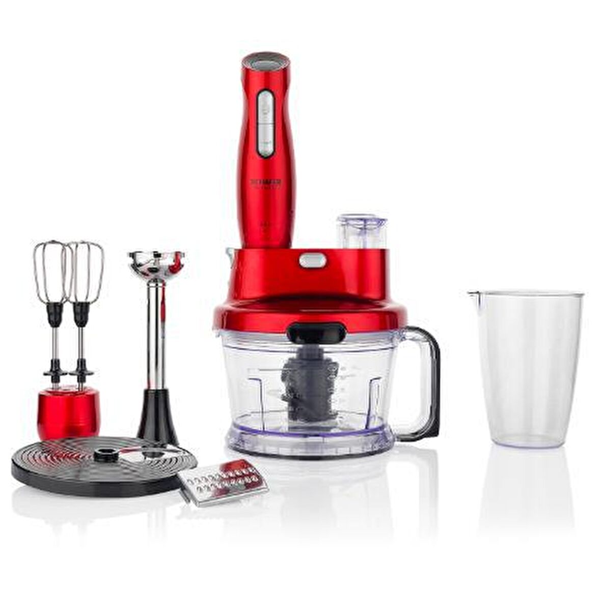 Schafer Meister Multi Blender Seti 17 Parça-Kırmızı