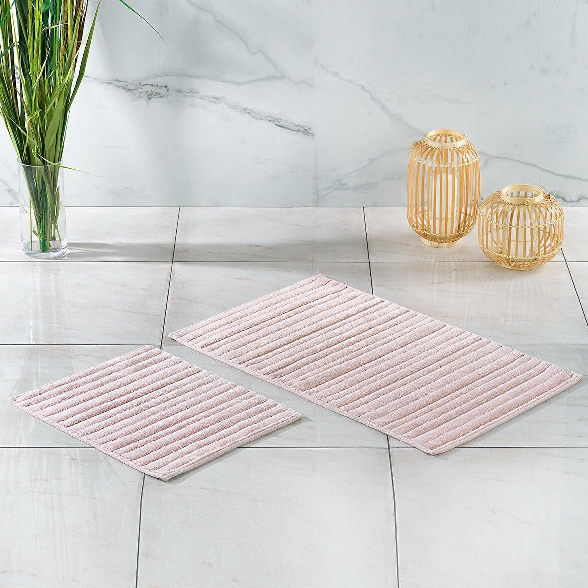 Schafer Home Jolly 2 Li Banyo Paspası -Pudra