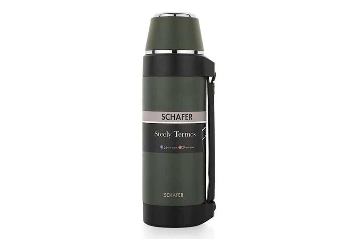 Schafer Steely Çelik Termos 1.5 Lt Yeşil