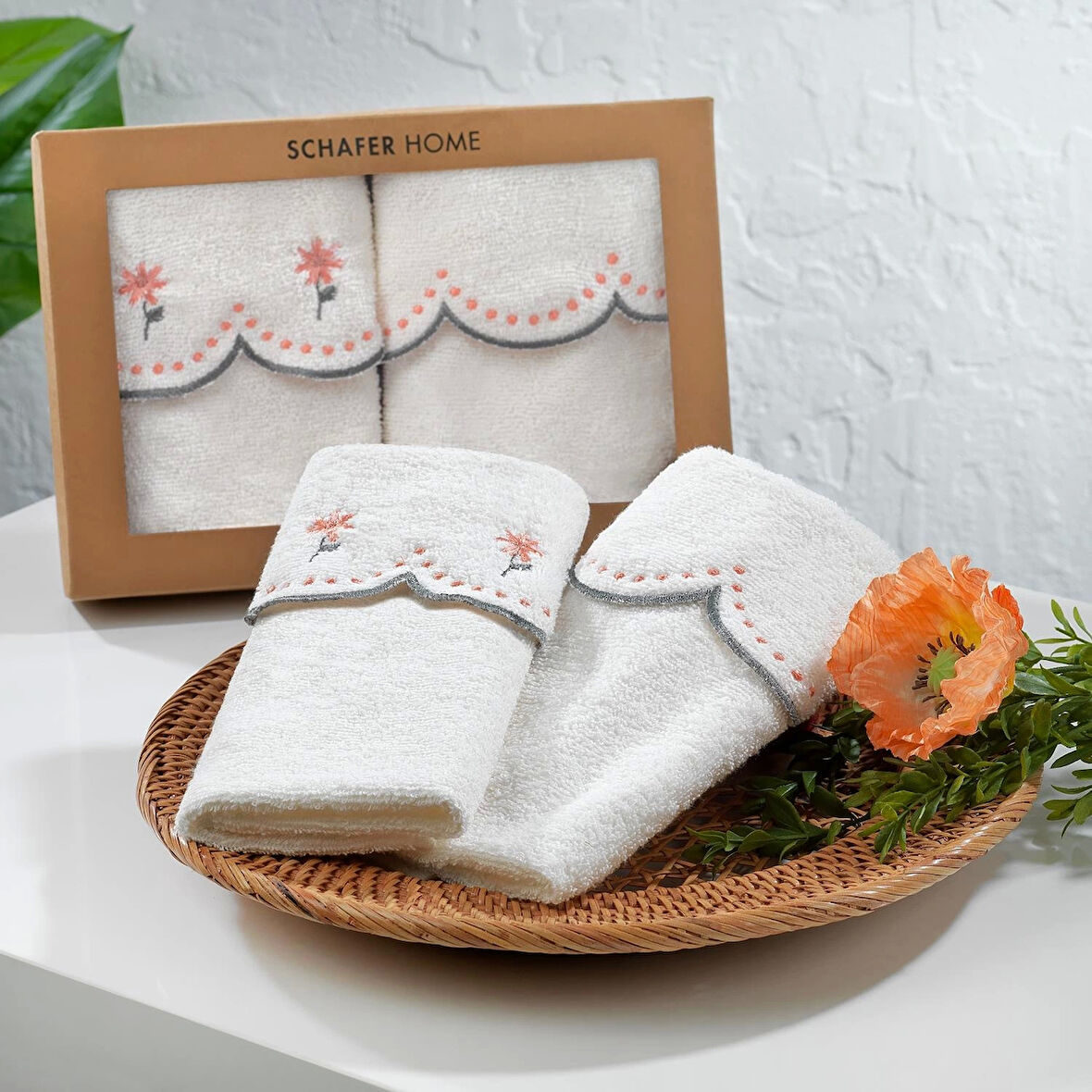 Schafer Home Aden 30x50 Havlu Seti 2 Parça Ekru