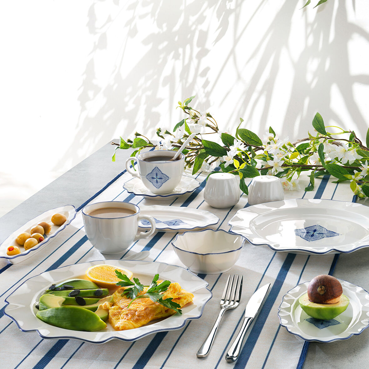 Schafer Fiora Kahvaltı Takımı 32 Parça-Lacivert