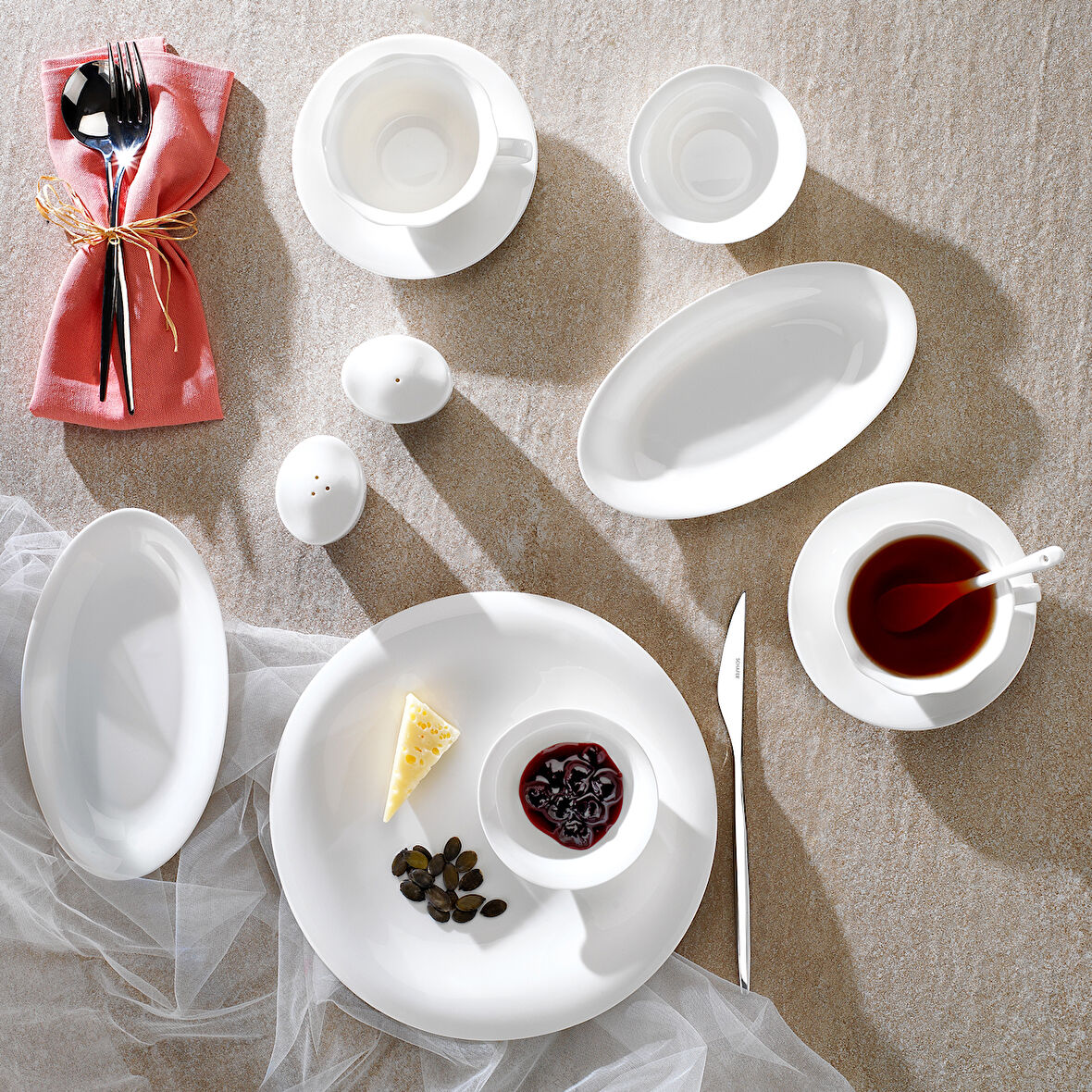 Schafer Superfine Bone Elixir Kahvaltı Takımı 32 Parça-Beyaz