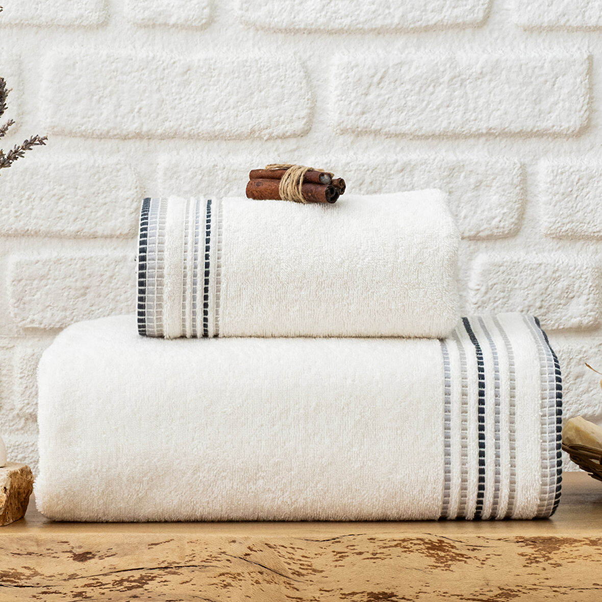 Schafer Home Rosy Armürlü Havlu 70x140 Cm 1 Parça-Krem