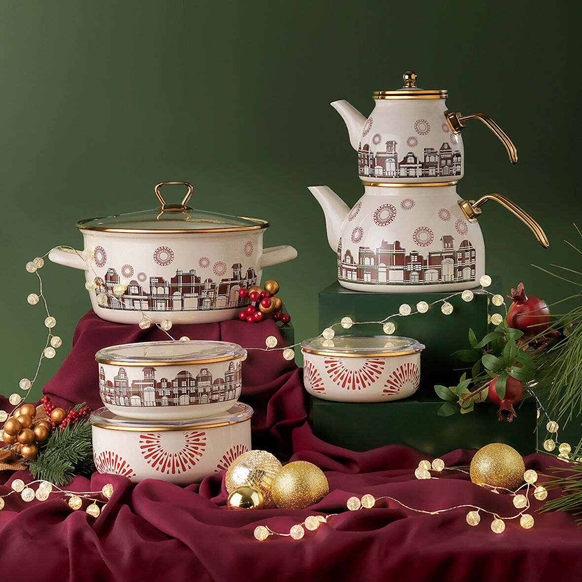 Schafer Spark Kızartma Tenceresi 22 Cm 3 Parça-Asorti