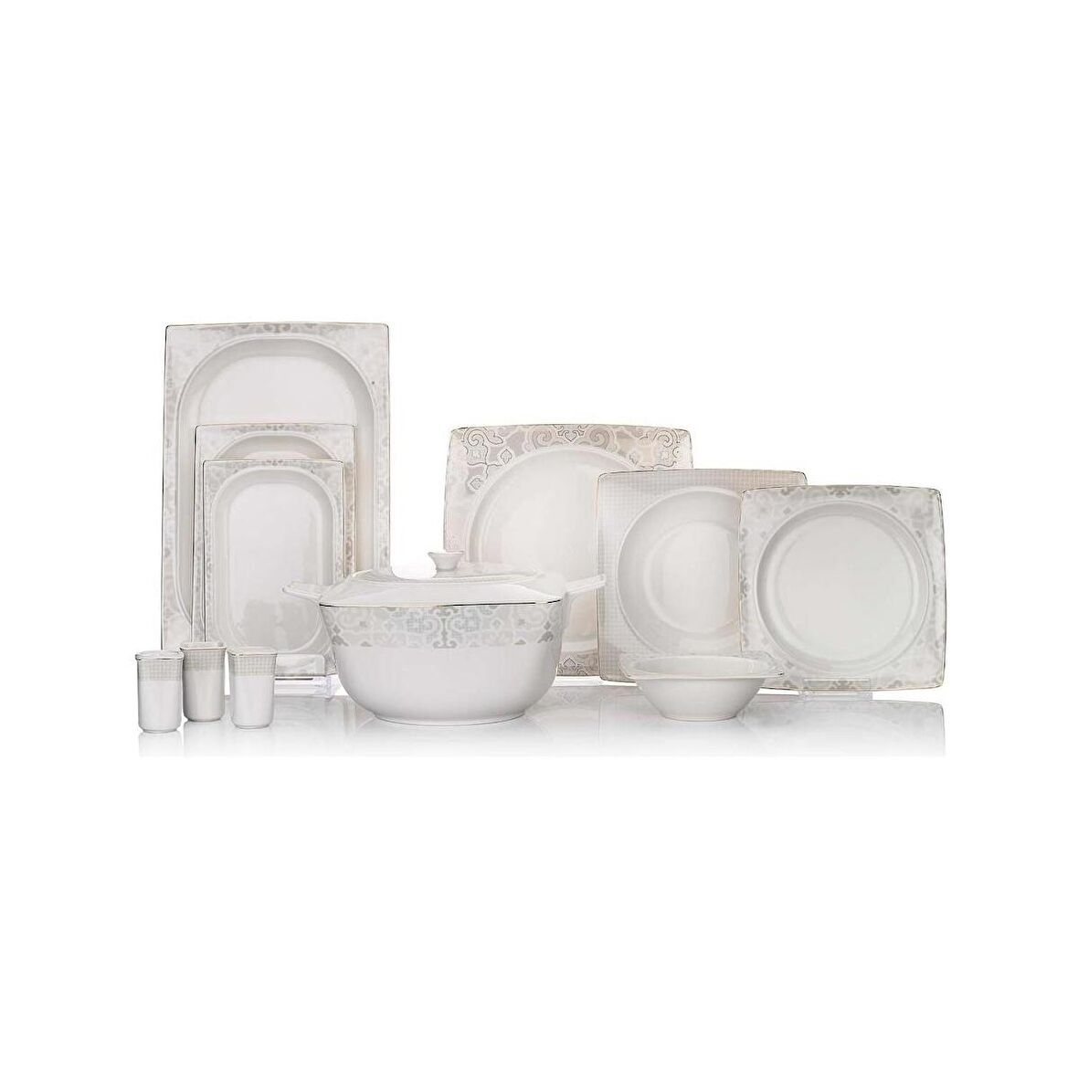 Schafer Glamor Point 60 Parça 12 Kişilik Yemek Takımı