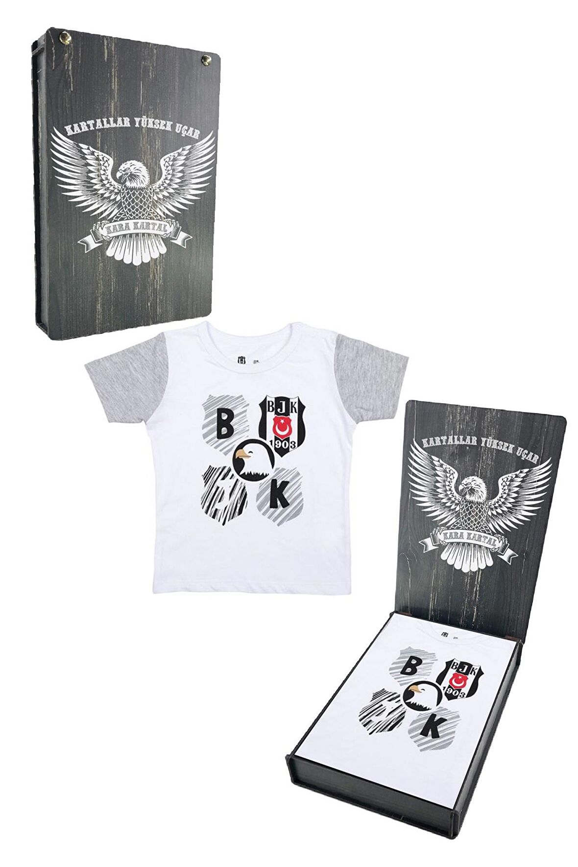 Beşiktaş Orijinal Bebek T-Shirt Hediyelik Ahşap Kutulu