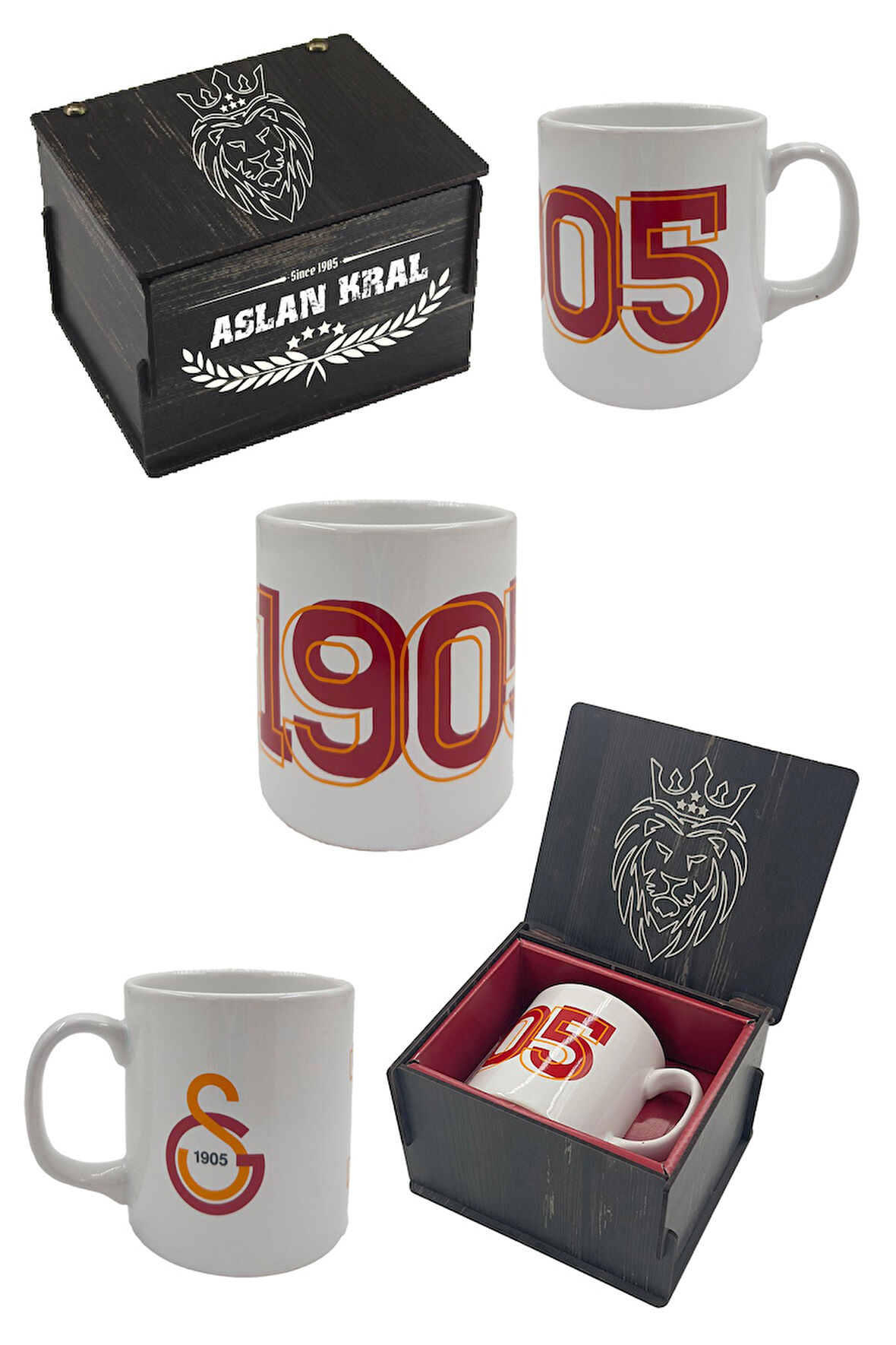 Galatasaray Kupa Gs Orijinal Lisanslı Mug, Özel Ahşap Kutulu