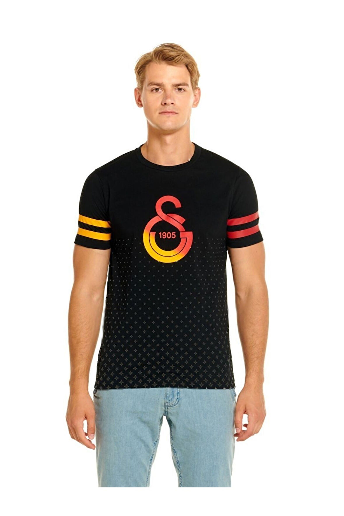 Galatasaray Orijinal Logo Baskılı Siyah T-Shirt