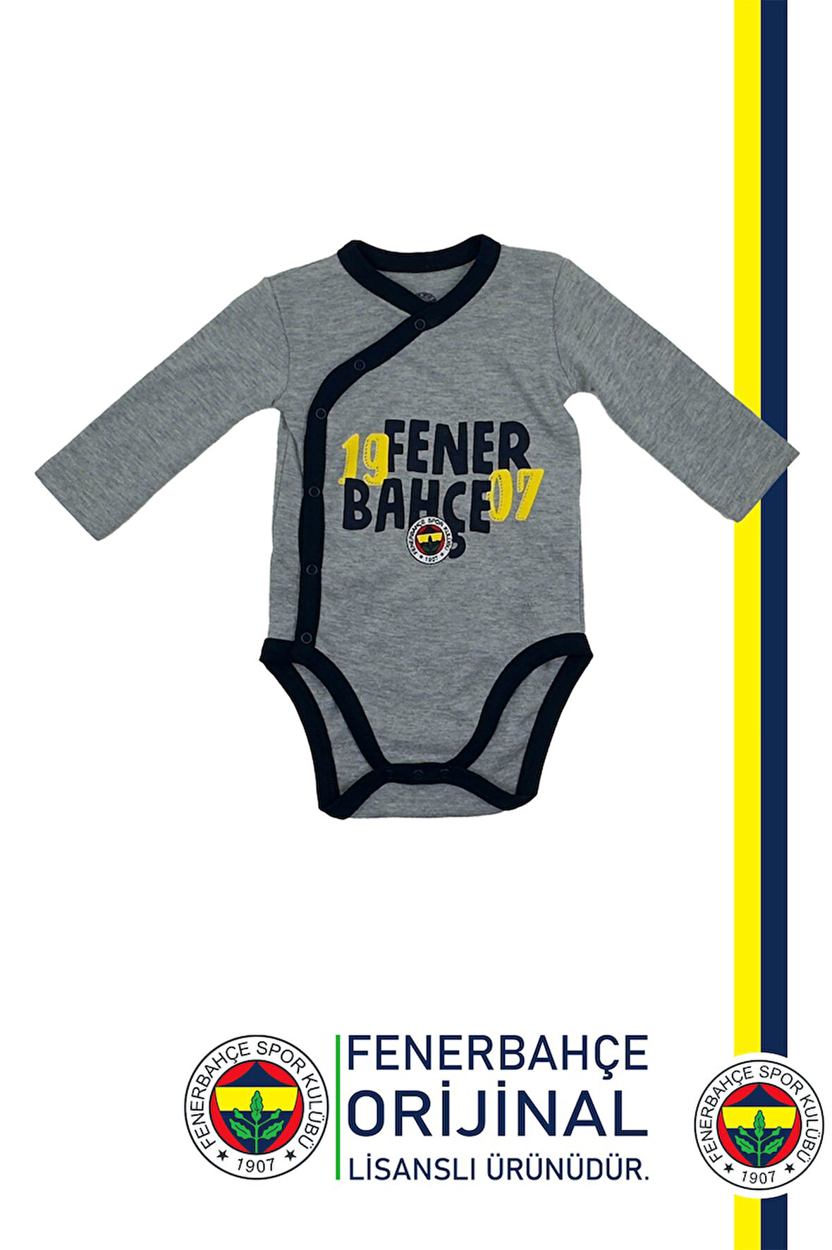 Fenerbahçe Orijinal Lisanslı 1907 Fenerbahçe Bebek Body Zıbın