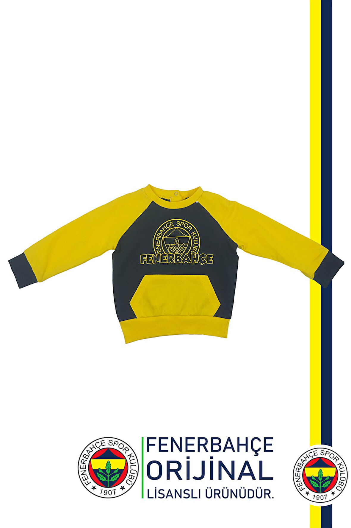 Fenerbahçe Orijinal Fb Logo Sarı-Lacivert Bebek Sweat