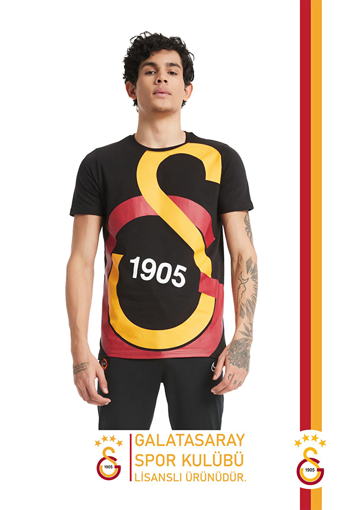 Galatasaray Orijinal Lisanslı Büyük Logolu T-Shirt