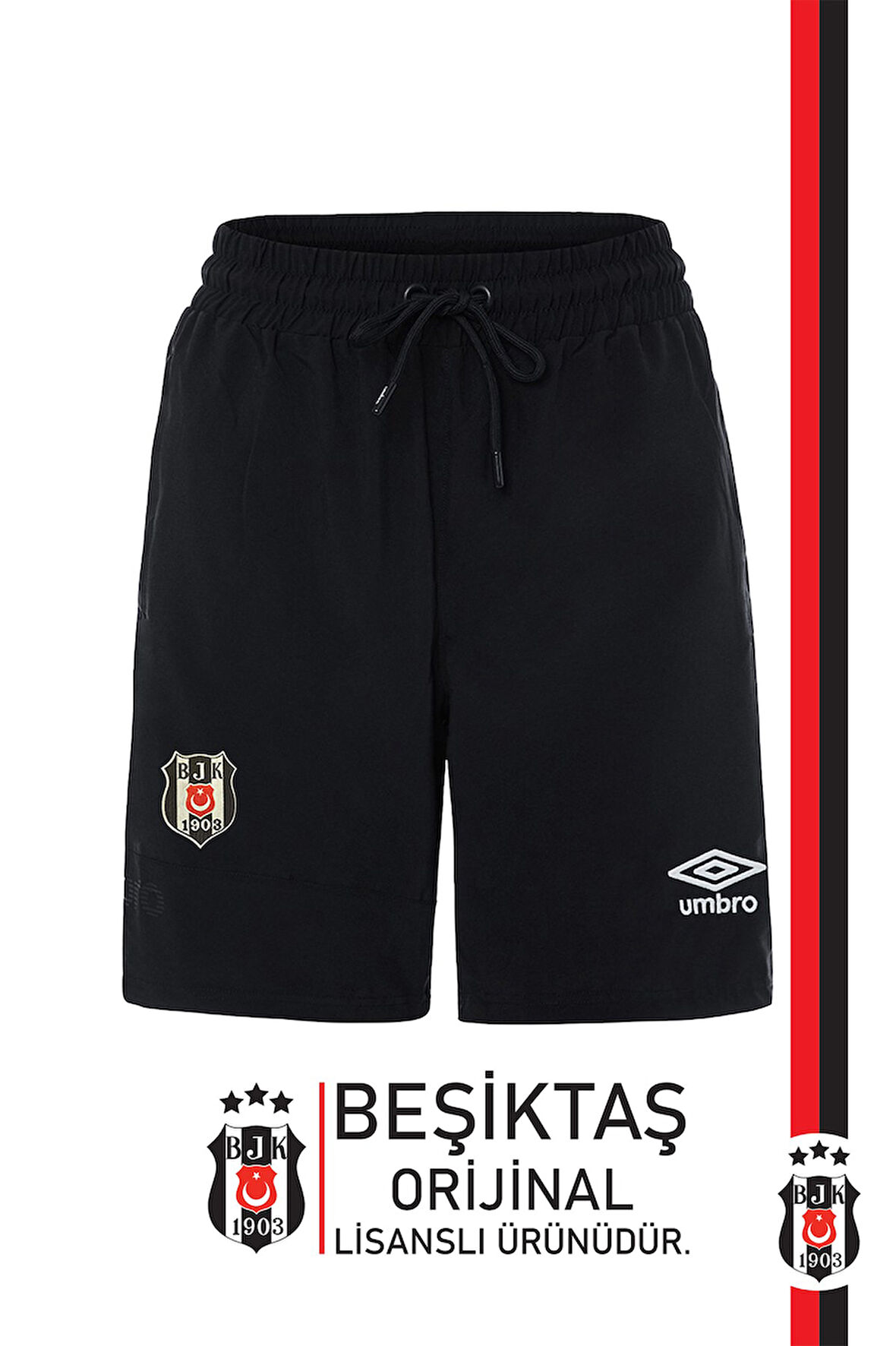 Beşiktaş Orijinal Lisanslı Umbro Lastikli Spor Şort