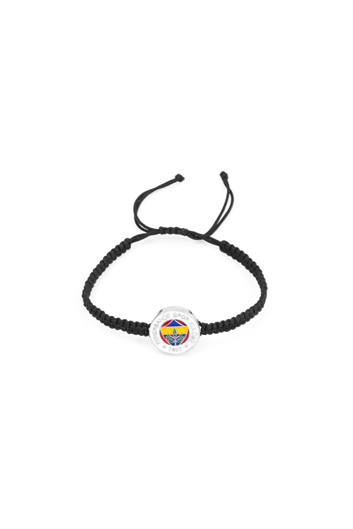 Fenerbahçe Orijinal Lisanslı Fb Logo Makrome Siyah Bileklik