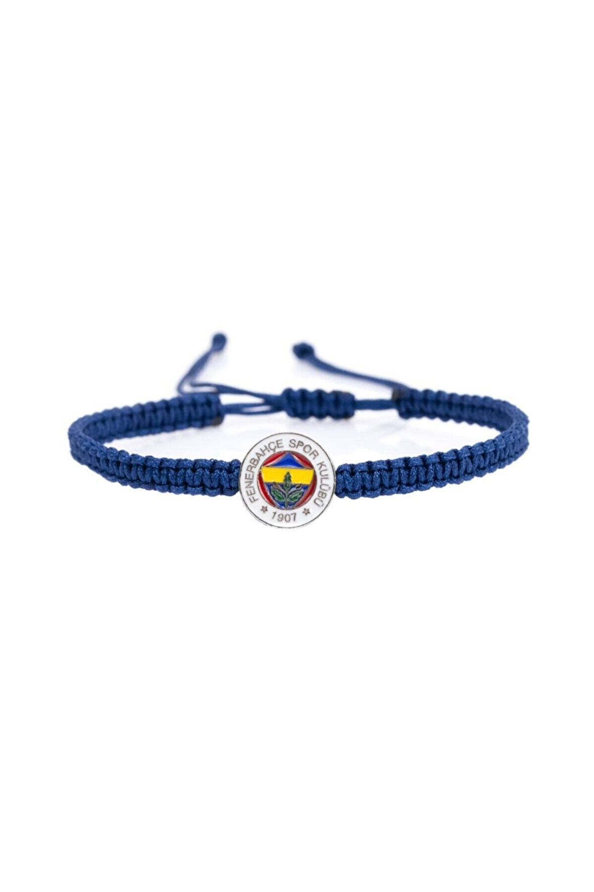 FB BLK 017 Fenerbahçe Orijinal Lisanslı Fb Logo Makrome Bileklik