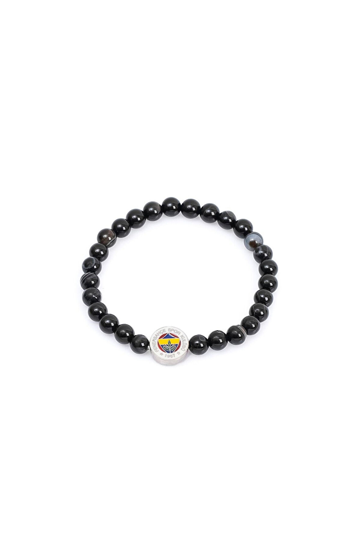 Fenerbahçe Orijinal Lisanslı Fb Akik (6mm) Doğaltaş Bileklik