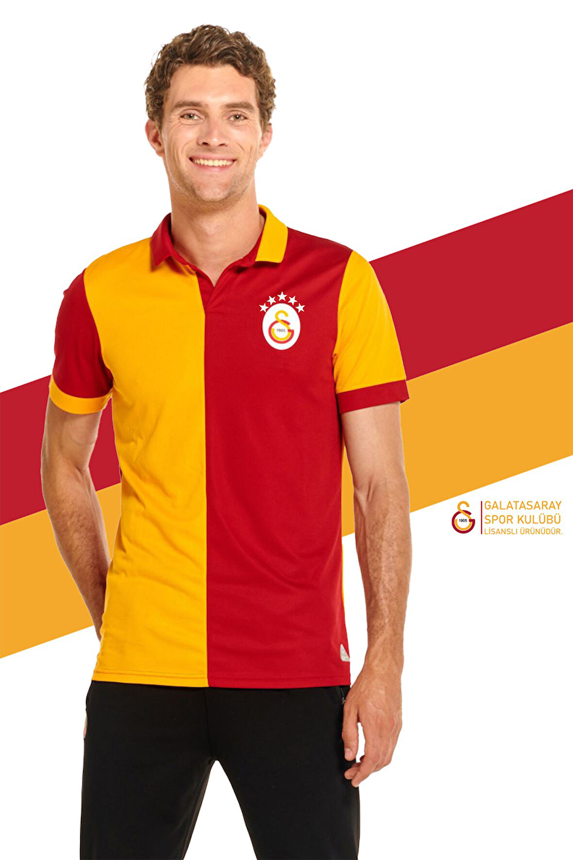 Galatasaray Orijinal Lisanslı 5 Yıldızlı Match Day Polo Yaka T-shirt XZY