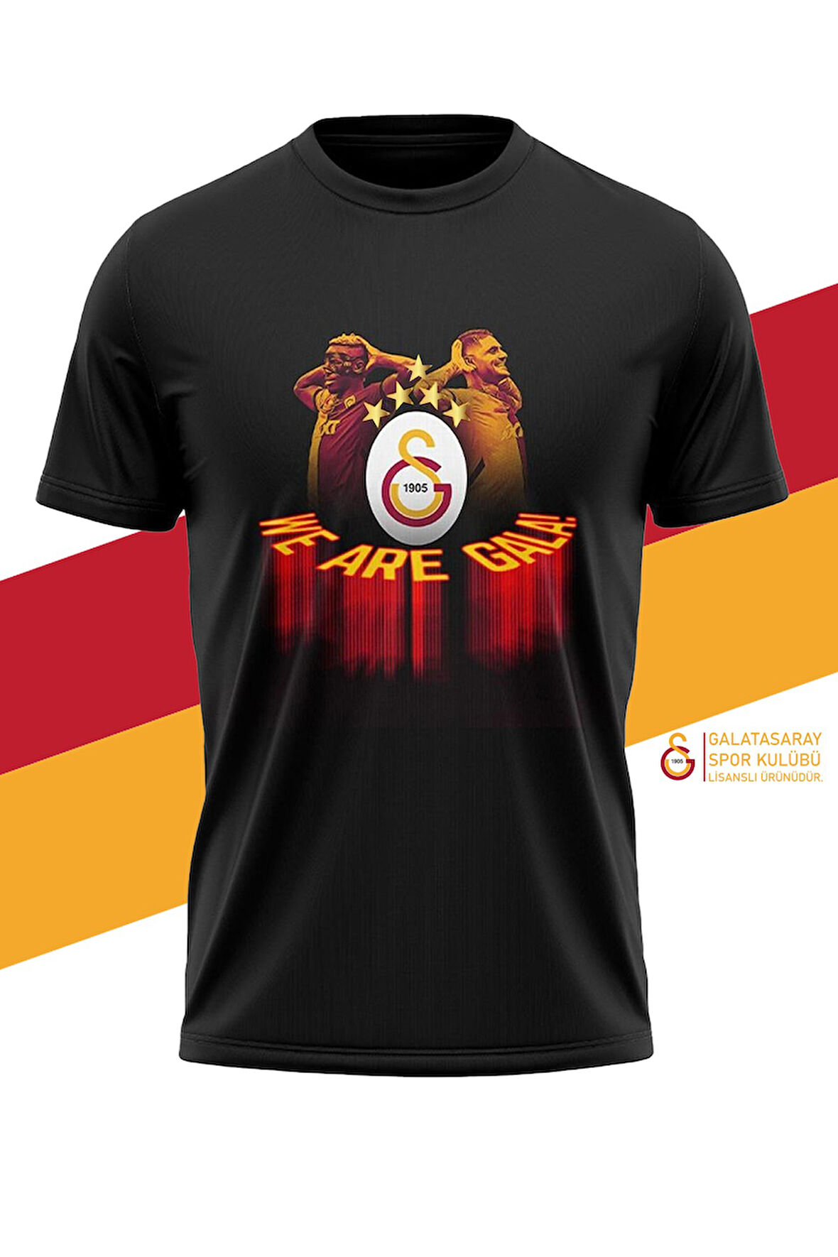 Galatasaray Orijinal Lisanslı 5 Yıldızlı We Are Gala T-Shirt