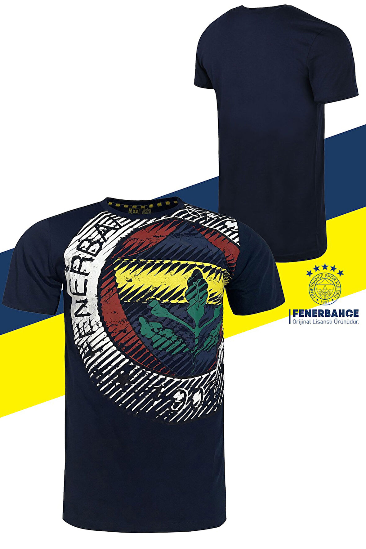 Fenerbahçe Orijinal Lisanslı Tribün 6 Renk Logolu Spor T-Shirt