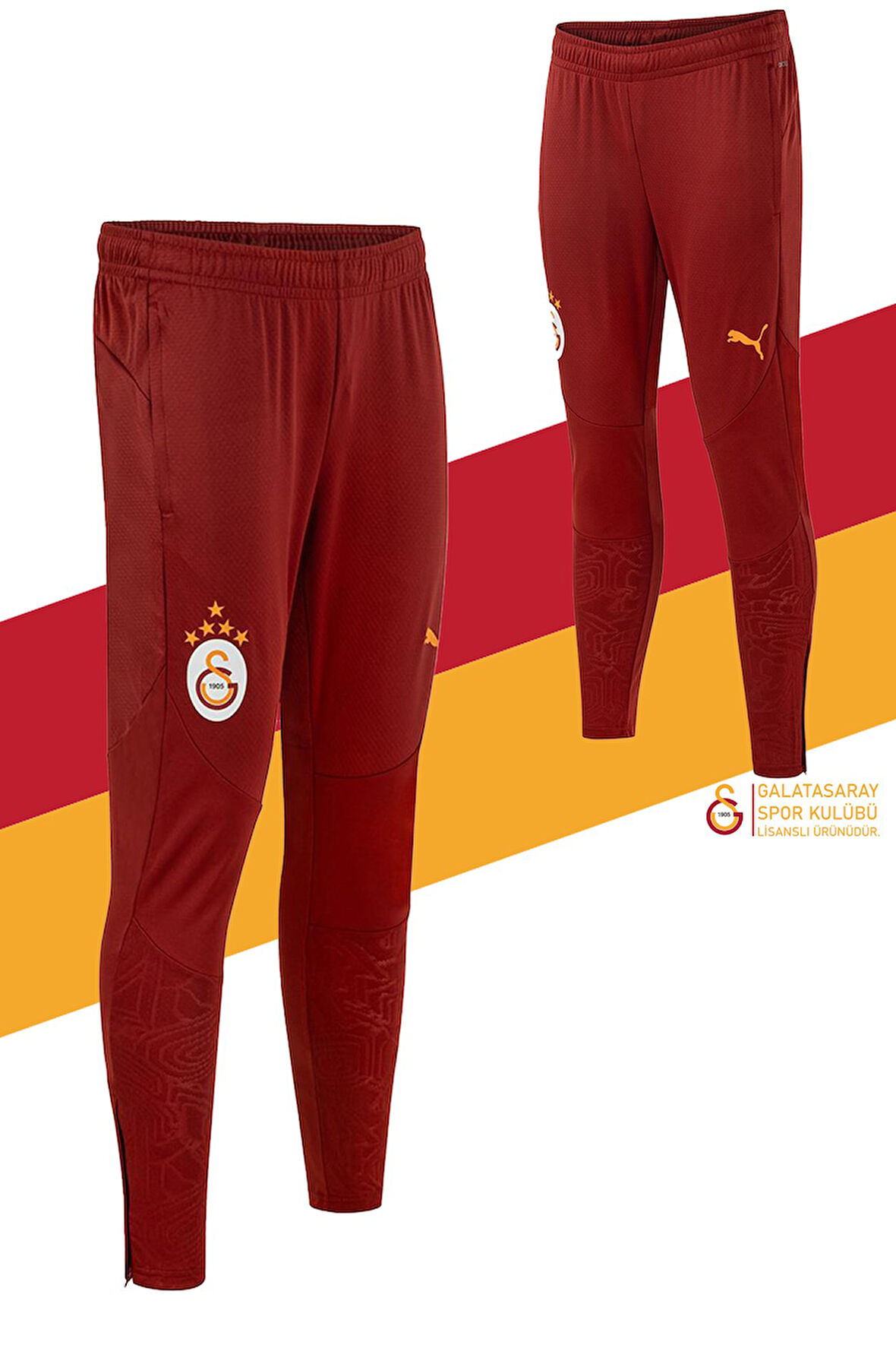 Galatasaray Orijinal Lisanslı A Takım Antrenman 5 Yıldızlı Eşofman Alt Kırmızı