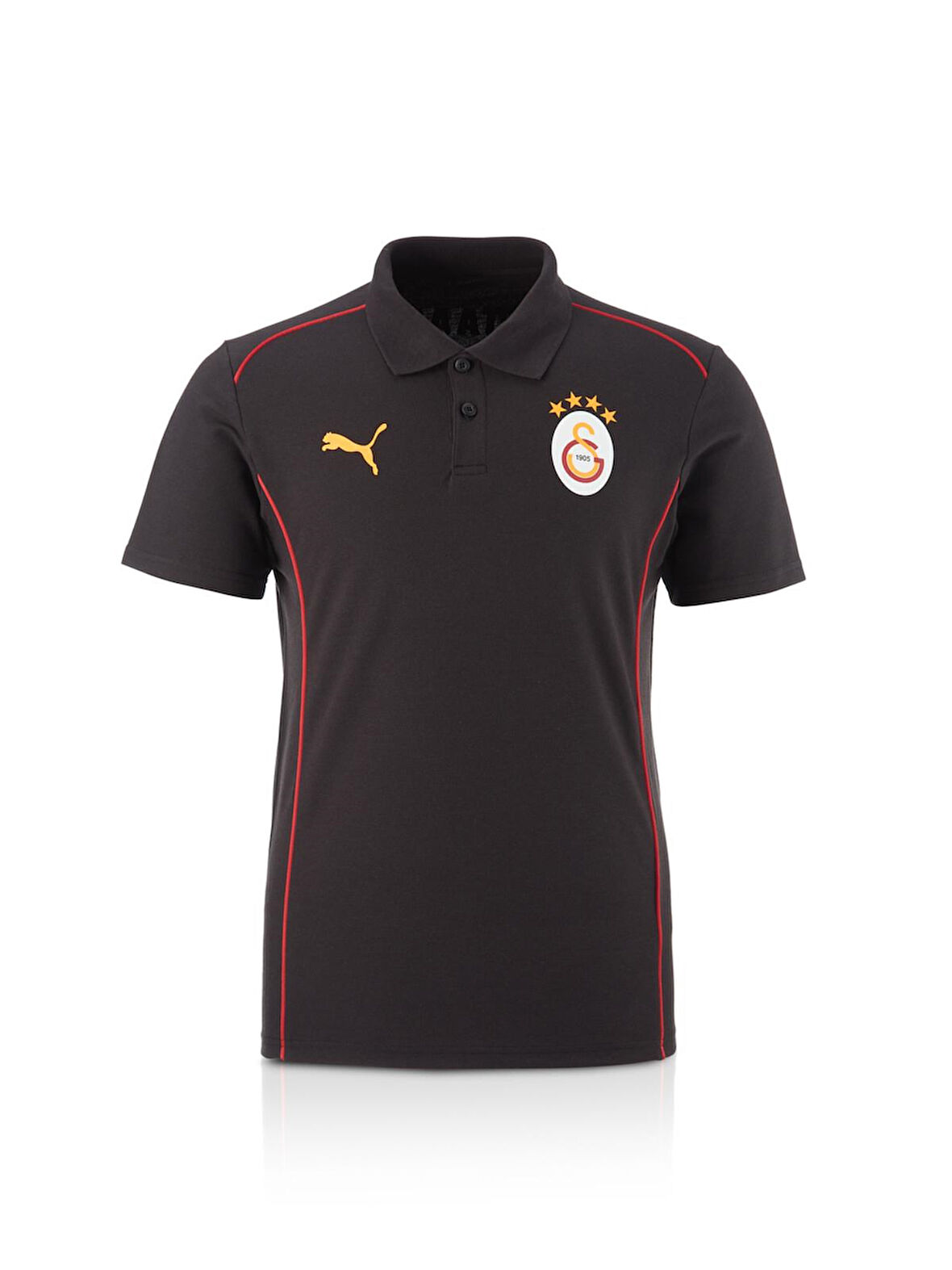 Galatasaray Orijinal Lisanslı Polo Yaka Siyah Antrenman T-Shirt